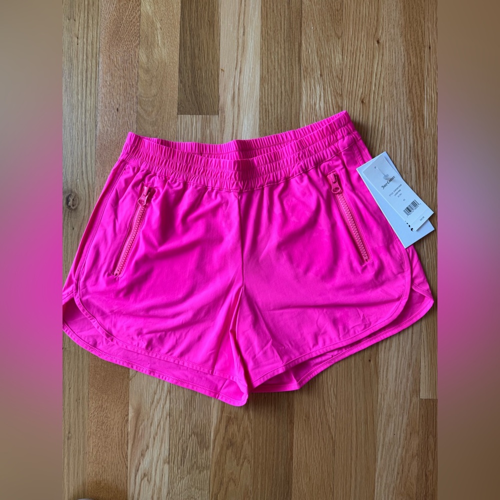 NTW Juicy Couture Women’s 3.5” athletic shorts with zipper pockets